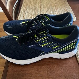 Brooks Navy and Neon Running Shoes